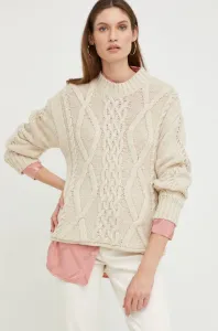 Vlnený sveter Answear Lab dámsky, béžová farba, teplý, #2566109