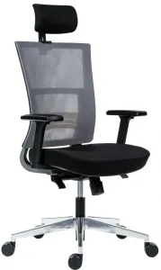 ANTARES kancelárska stolička NEXT PDH, šedá sieťovina, čierna látka