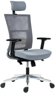 ANTARES kancelárska stolička NEXT PDH, sivá sieťovina, sivá látka