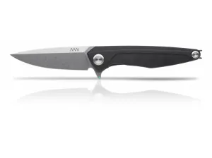 Zatvárací nôž ANV® Z300 Dural Frame Lock - Čierna rukoväť, sivá čepeľ - Stone Wash (Farba: Čierna, Varianta: Sivá čepeľ - Stone Wash)