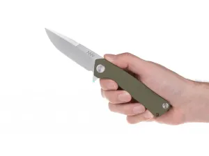 Zavírací nůž ANV® Z100 G10 Liner Lock – Olive Green (Farba: Olive Green , Varianta: Sivá čepeľ – Stone Wash) #2368456