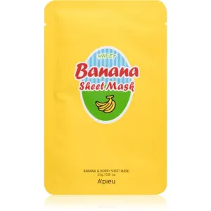 A’pieu Banana vyživujúca plátienková maska pre rozjasnenie a vyhladenie pleti 23 g