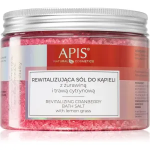 Apis Natural Cosmetics Cranberry Vitality relaxačná soľ do kúpeľa s minerálmi z Mŕtveho mora 650 g
