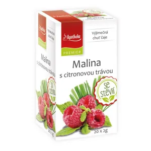 Apotheke Premier ovocný čaj Malina s citrónovou trávou nálevových sáčkov 20 x 2 g