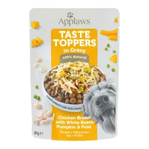 Applaws Taste Toppers in Sauce 12 x 85 g - kuracie, hrášok, tekvica a biela fazuľa