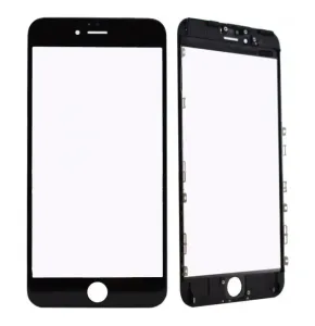 Oleofobní náhradní černé přední sklo s rámem na iPhone 6S