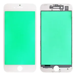Oleofobní náhradní bílé přední sklo s rámem na iPhone 7