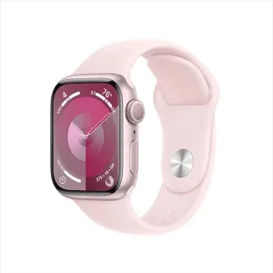 Apple Watch Series 9 GPS 41mm ružová , hliníkové puzdro so športovým remienkom svetlá ružová - ML MR943QCA