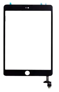 Apple iPad Mini 3 - dotyková plocha, sklo (digitizér) s IC konektorem - černý (bez home buttonu)