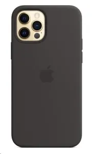 Apple iPhone 12 a 12 Pro Silikónový kryt s MagSafe čierny