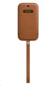 Apple iPhone 12 a iPhone 12 Pro Kožený návlek s MagSafe sedlovo-hnedý