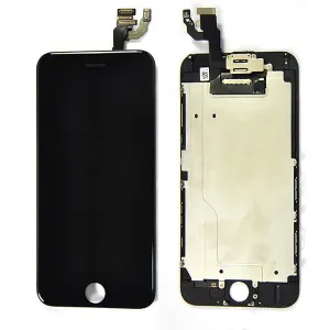 ORIGINAL Černý LCD displej iPhone 6 (s přední kamerou + proximity senzor OEM) - bez home button