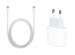 Rychlonabíjecí souprava pro iPhone - 20W USB-C adaptér a USB-C / USB-C kabel s délkou 1m