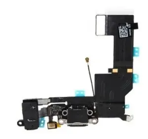 iPhone SE - Nabíjecí dock konektor - audio konektor kabel s mikrofonem (černý)