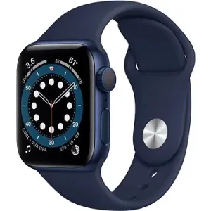 Apple Watch Series 6 44 mm Modrý hliník s námornícky modrým športovým remienkom