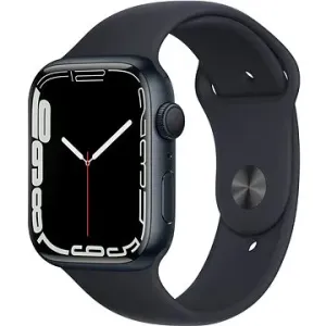 Apple Watch Series 7 45 mm Polnočno sivý hliník s polnočným športovým remienkom #5328998