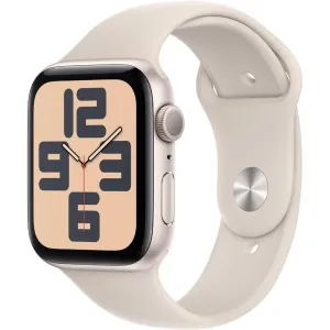 Apple Watch SE 44 mm Hviezdno biely hliník s hviezdno bielym športovým remienkom – S/M