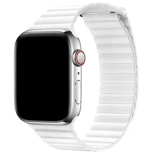 Koženkový řemínek Leather Loop pro Apple Watch (38/40/41mm) White