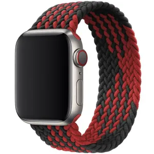 Řemínek pro Apple Watch (42/44/45mm) Elastic Nylon, velikost 135-150mm - Black Red