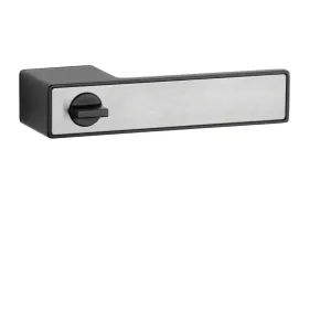 Kľučka na dvere ASG - HEDERA - RT s uzamykaním a technickou výplňou CIM - čierna matná + technická výplň nerez matná (BK/TECH) | MP-KOVANIA.sk #6804677