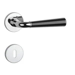 Kľučka na dvere ASM - MARIGOLD 3 - R 7S CHL/CIM/CHL - chróm lesklý/čierna matná/chróm lesklý (LC/BK/LC) | MP-KOVANIA.sk #6375165
