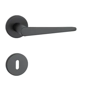 Kľučka na dvere AT - ARNICA - R 7S CIM - čierna matná (BLACK) | MP-KOVANIA.sk #4123591
