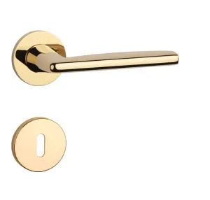 Kľučka na dvere AT - LUNA - R 7S ZLL PVD - zlatá lesklá (GOLD PVD) | MP-KOVANIA.sk