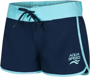 AQUA SPEED Woman's Swimming Shorts Viki Navy Blue/Blue Pattern 42
