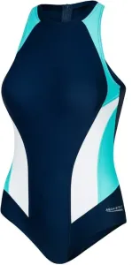 AQUA SPEED Woman's Swimsuits Nina Navy Blue/White/Turquoise Pattern 42 #7572501