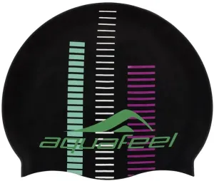 Plavecká čiapka aquafeel matrix colour silicone cap čierna