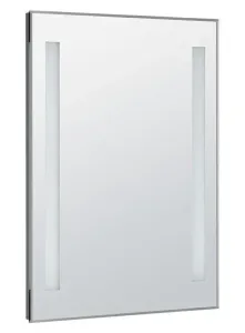 AQUALINE - Zrkadlo s LED osvetlením 60x80cm, gombíkový vypínač ATH6