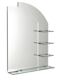 AQUALINE - Zrkadlo WEGA s policami 65x90cm 65028