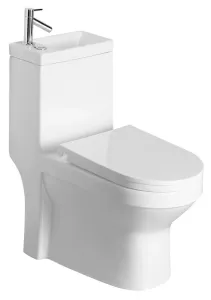 AQUALINE - HYGIE WC kombi s umývadielkom, zadný/spodný odpad, biela PB104W