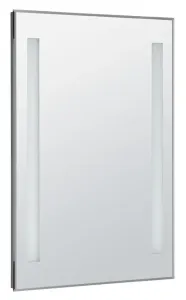 AQUALINE - Zrkadlo s LED osvetlením 50x70cm, gombíkový vypínač ATH5