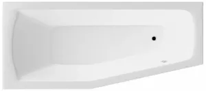 AQUALINE - OPAVA vaňa 160x70x44cm bez nožičiek, ľavá, biela C1670