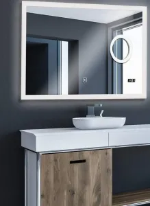 AQUAMARIN Kúpeľňové zrkadlo s LED osvetlením, 80 x 60 cm #1808888