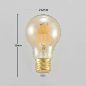 LED žiarovka E27 6,5W 825 jantárová stmievač 3 ks