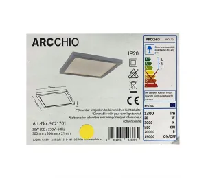 Arcchio Arcchio - LED Stmievateľné stropné svietidlo SOLVIE LED/20W/230V #4676964