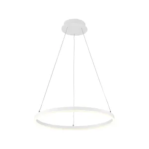 Závesné svietidlo LED Arcchio Albiona, biele, 40 cm