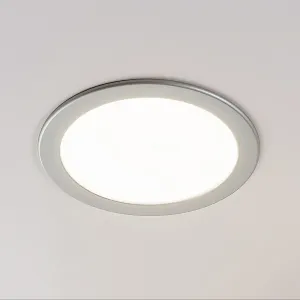 Zapustené LED svetlo Joki striebro okrúhle 24cm