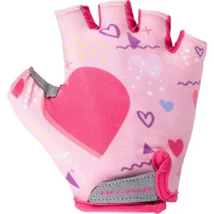 Arcore LUKE Dievčenské cyklistické rukavice, ružová, veľkosť #419790