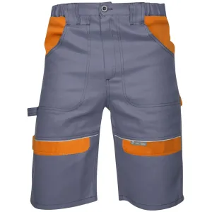Pánske montérkové šortky Ardon Cool Trend - veľkosť: 48, farba: svetlo sivá/ oranžová