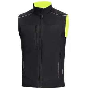 Pánska zimná softshellová vesta Ardon Vision - veľkosť: M, farba: čierna/žltá
