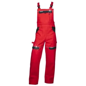 Ardon Montérkové nohavice s náprsenkou COOL TREND skrátené - Červená | XL