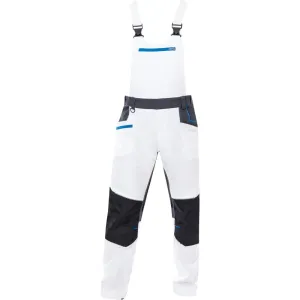 Pánske strečové montérkové nohavice na traky Ardon 4Xstretch - veľkosť: 46, farba: biela