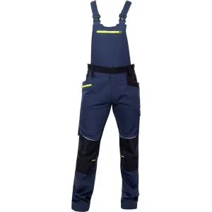 Pánske strečové montérkové nohavice na traky Ardon 4Xstretch - veľkosť: 50, farba: tmavo modrá