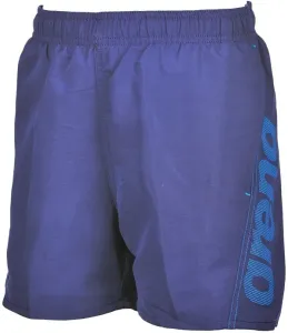 Arena FUNDAMENTALS LOGO JR BOXER Chlapčenské kúpacie šortky, tmavo modrá, veľkosť 10-11