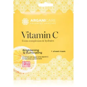Arganicare Vitamin C Sheet Mask plátenná maska s rozjasňujúcim účinkom s vitamínom C 1 ks