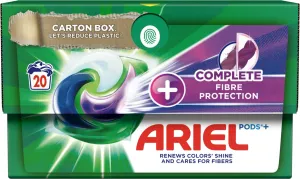 Ariel All-in-1 PODS Complete fiber protection, Gélové Kapsuly Na Pranie, 20 Praní