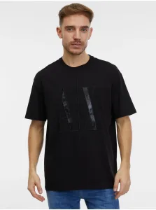 Black Mens T-Shirt Armani Exchange - Men #8966129